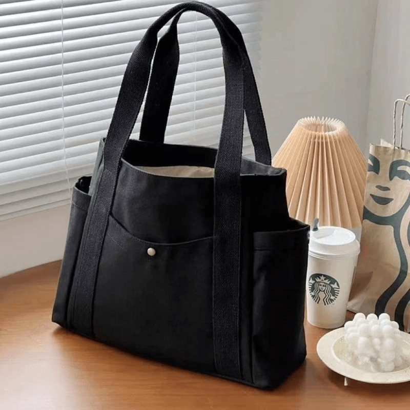 Large Capacity Canvas Tote Bag For Work School And Shopping 4