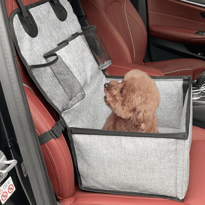 Dog Car Seat Booster for Small to Medium Pets with Storage Pockets