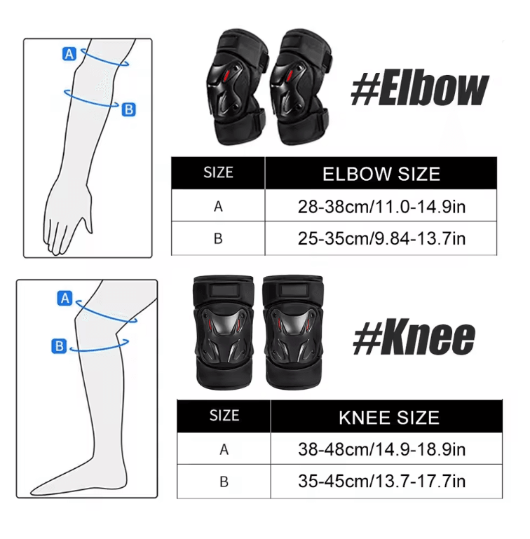 Protective Knee And Elbow Pads For Outdoor Sports And Motorcycle Riding 2
