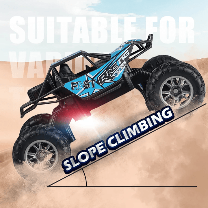 4 Way Remote Control Off Road Car For Kids With Lights And Anti Slip Tires 4