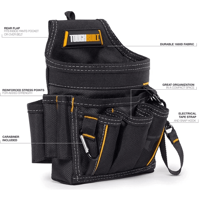 Toughbuilt Electrician Tool Pouch With Padded Belt And Shoulder Strap 1