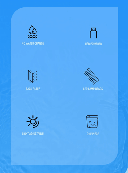 Mini Ecological Fish Tank With Self Circulating Filter For Home And Office 2