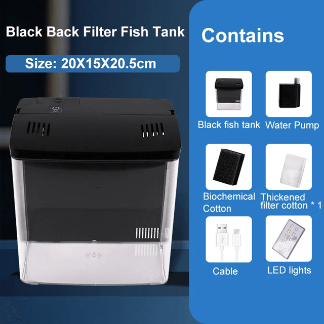 Mini Ecological Fish Tank With Self Circulating Filter For Home And Office 3