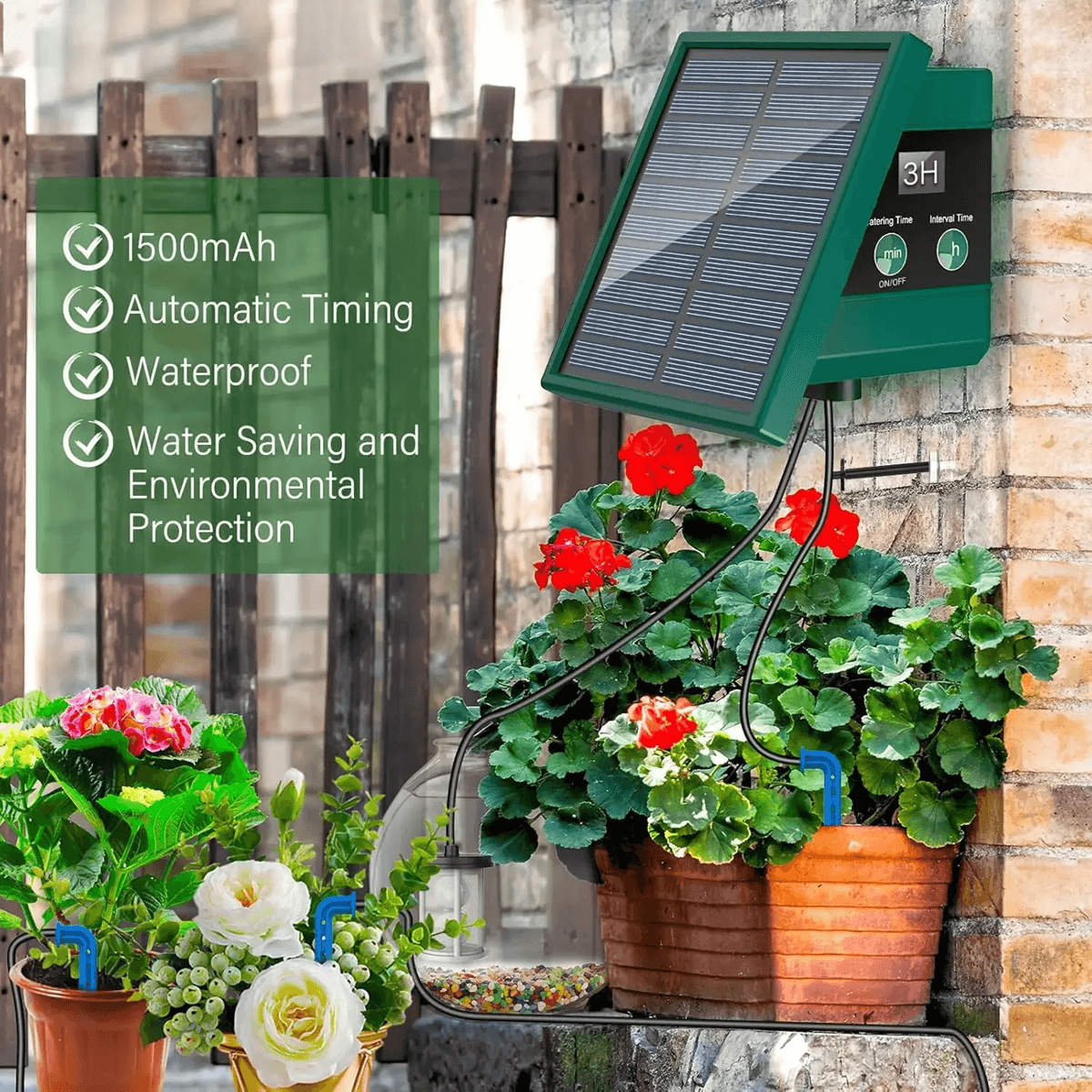 Solar Powered Automatic Drip Irrigation System For Garden And Balcony 1