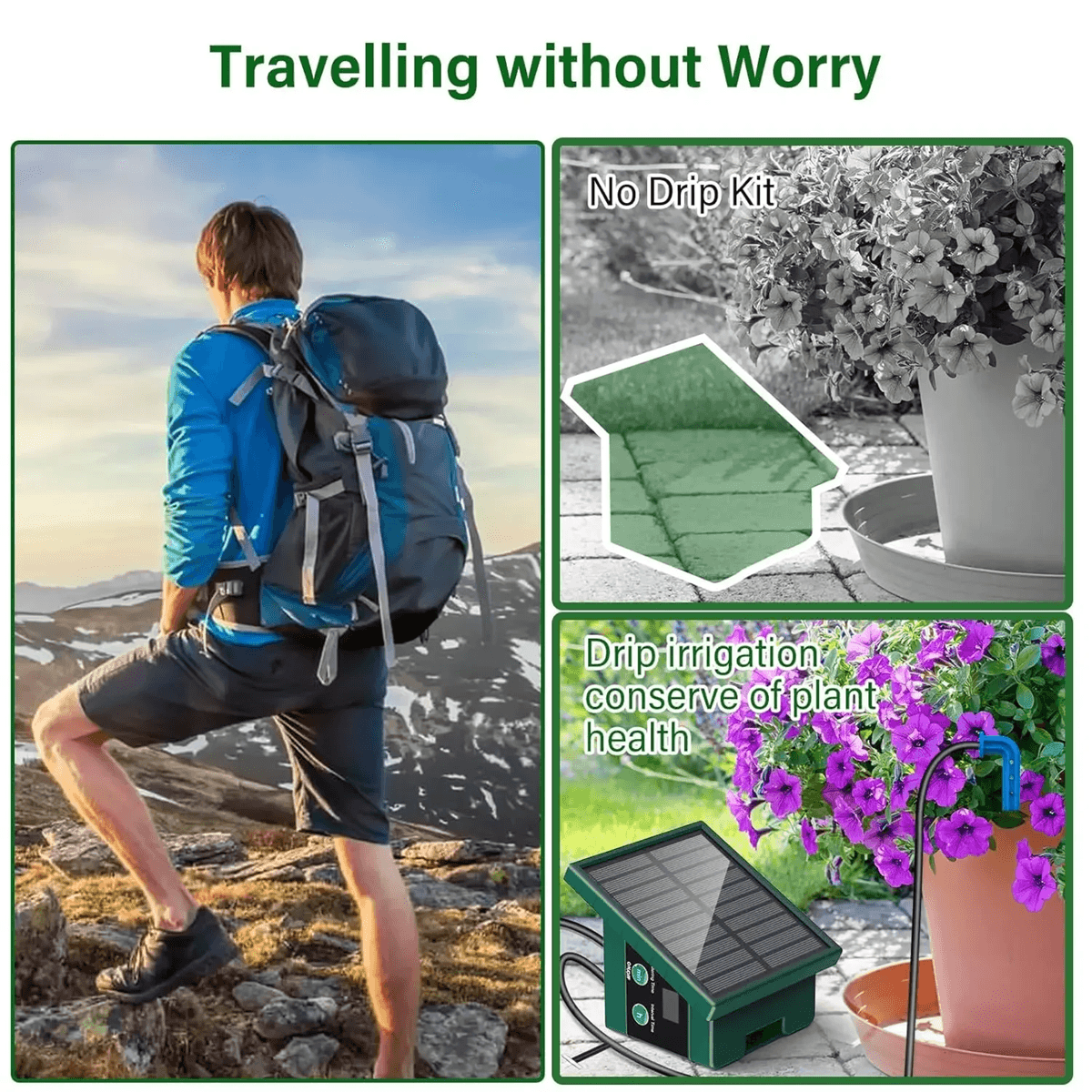 Solar Powered Automatic Drip Irrigation System For Garden And Balcony 3
