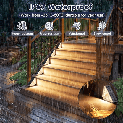 LED Solar Stair Light With Motion Sensor For Outdoor Pathways And Gardens 2
