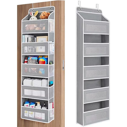 5-Shelf Hanging Storage Organizer – Behind Door Space Saver with Large Pockets for Bedroom, Bathroom & Closet