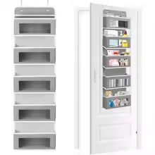 5Shelf Hanging Storage Organizer  Behind Door Space Saver With Large Pockets For Bedroom Bathroom   1