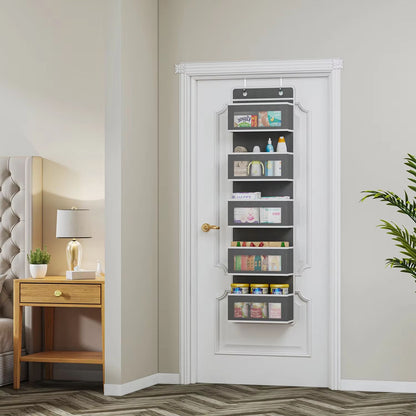 5Shelf Hanging Storage Organizer  Behind Door Space Saver With Large Pockets For Bedroom Bathroom   2