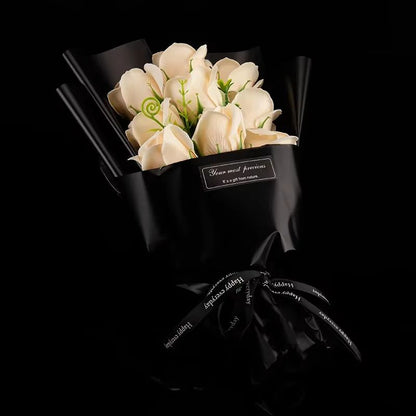 9Head Soap Flower Rose Bouquet  Artificial Roses For Weddings Birthdays Valentines Day  Home Decora 8