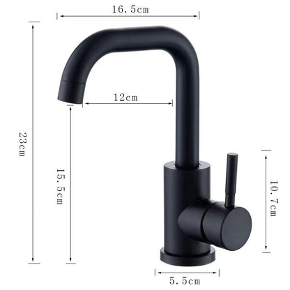 304 Stainless Steel Bathroom Basin Faucet  360 Rotating Hot And Cold Mixer Tap With Single Handle 1