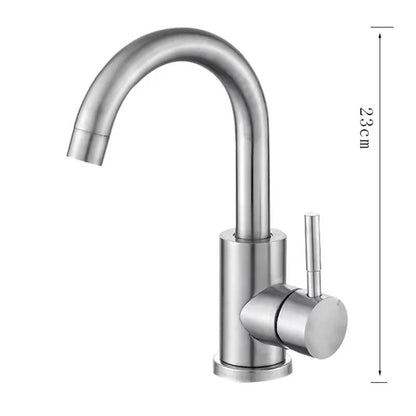 304 Stainless Steel Bathroom Basin Faucet  360 Rotating Hot And Cold Mixer Tap With Single Handle 7