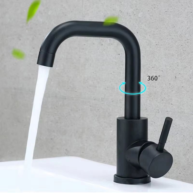 304 Stainless Steel Bathroom Basin Faucet  360 Rotating Hot And Cold Mixer Tap With Single Handle 8