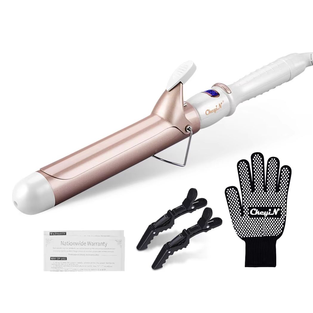 CkeyiN Professional Ceramic Hair Curler  32mm  38mm Curling Iron With Adjustable Temperature For Lo 7