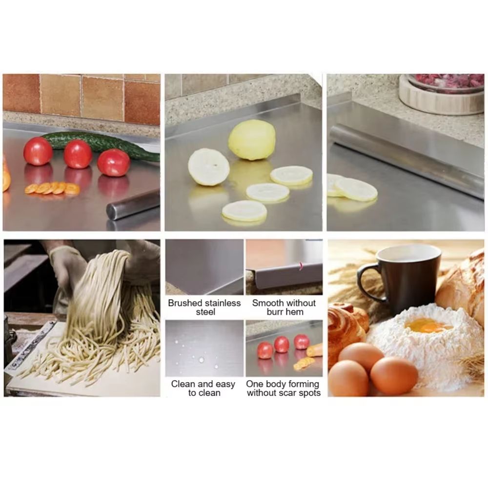 Large Stainless Steel Chopping Board  Double Panel Multifunctional Kitchen Cutting And Baking Board 3