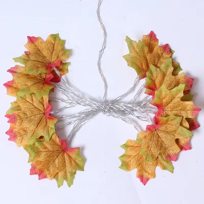 LED Maple Leaf String Lights  2M3M6M Artificial Leaf Garland Lantern For Christmas Halloween  Home  9