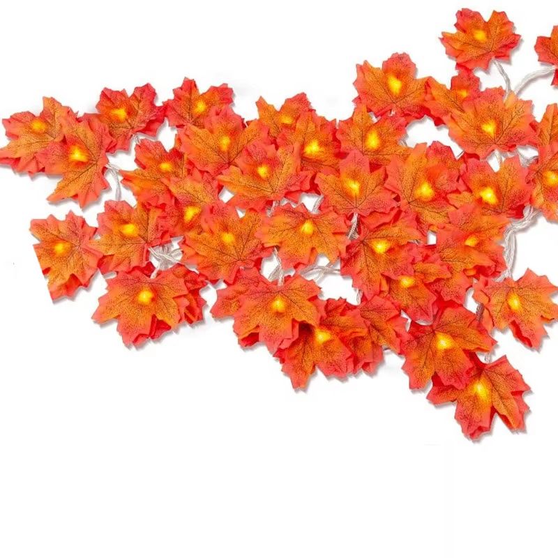 LED Maple Leaf String Lights  2M3M6M Artificial Leaf Garland Lantern For Christmas Halloween  Home  1