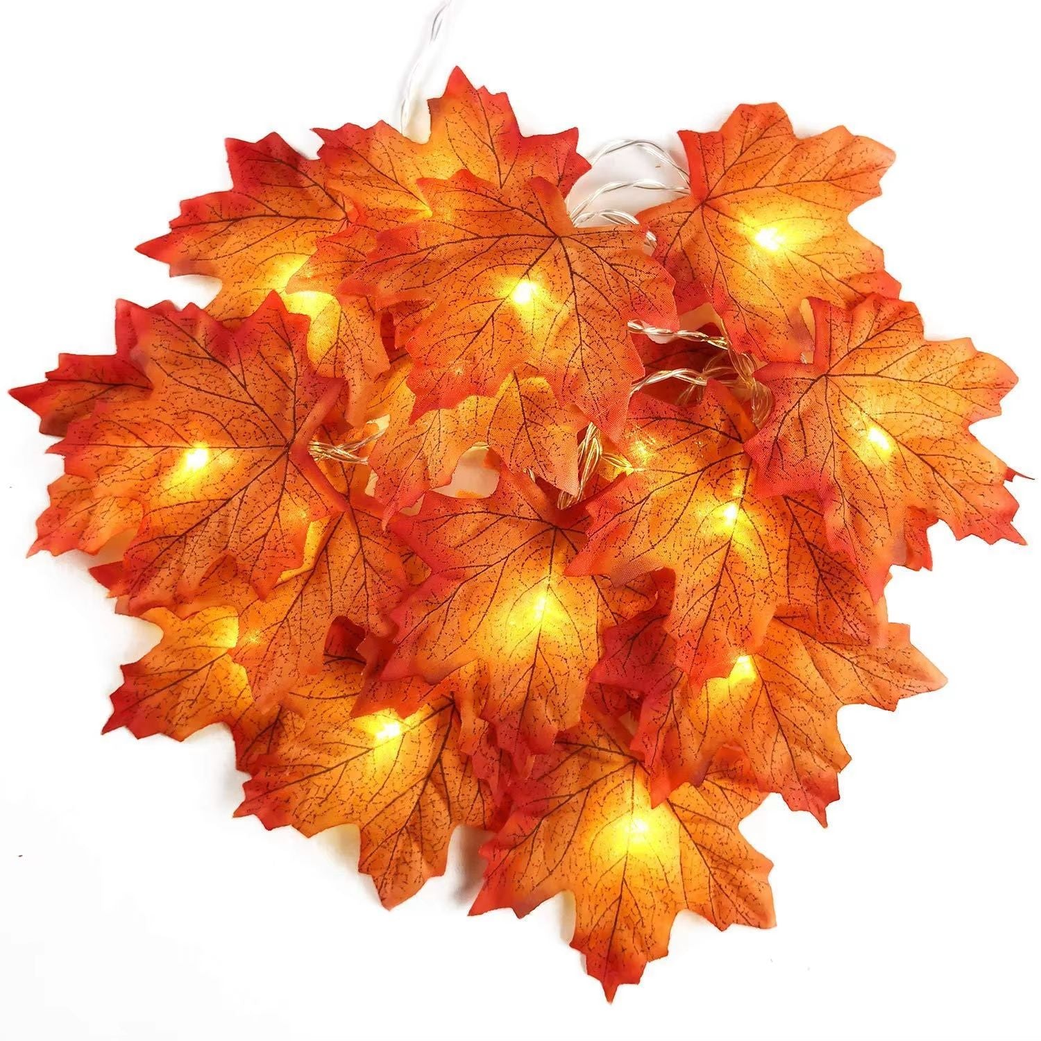 LED Maple Leaf String Lights  2M3M6M Artificial Leaf Garland Lantern For Christmas Halloween  Home  2