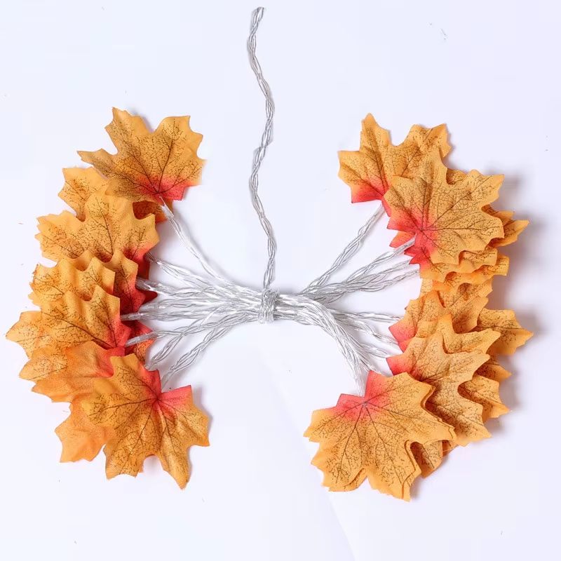 LED Maple Leaf String Lights  2M3M6M Artificial Leaf Garland Lantern For Christmas Halloween  Home  6