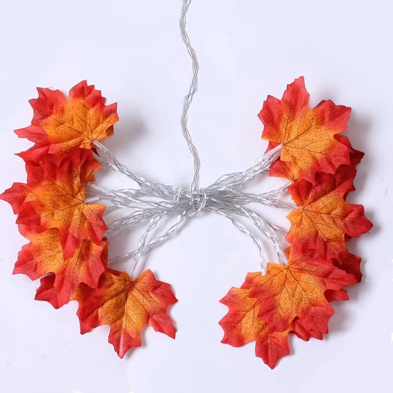 LED Maple Leaf String Lights  2M3M6M Artificial Leaf Garland Lantern For Christmas Halloween  Home  7
