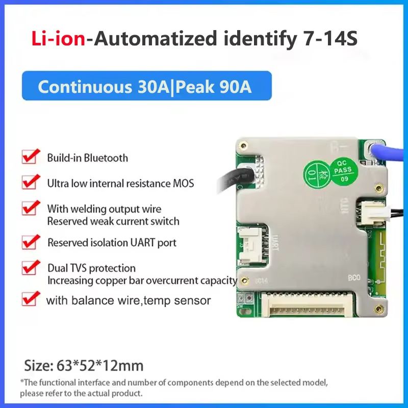 JBD Smart BMS With BuiltIn Bluetooth  Lithium Battery Protection Board 7S17S For 24V 36V 48V  60V L 9