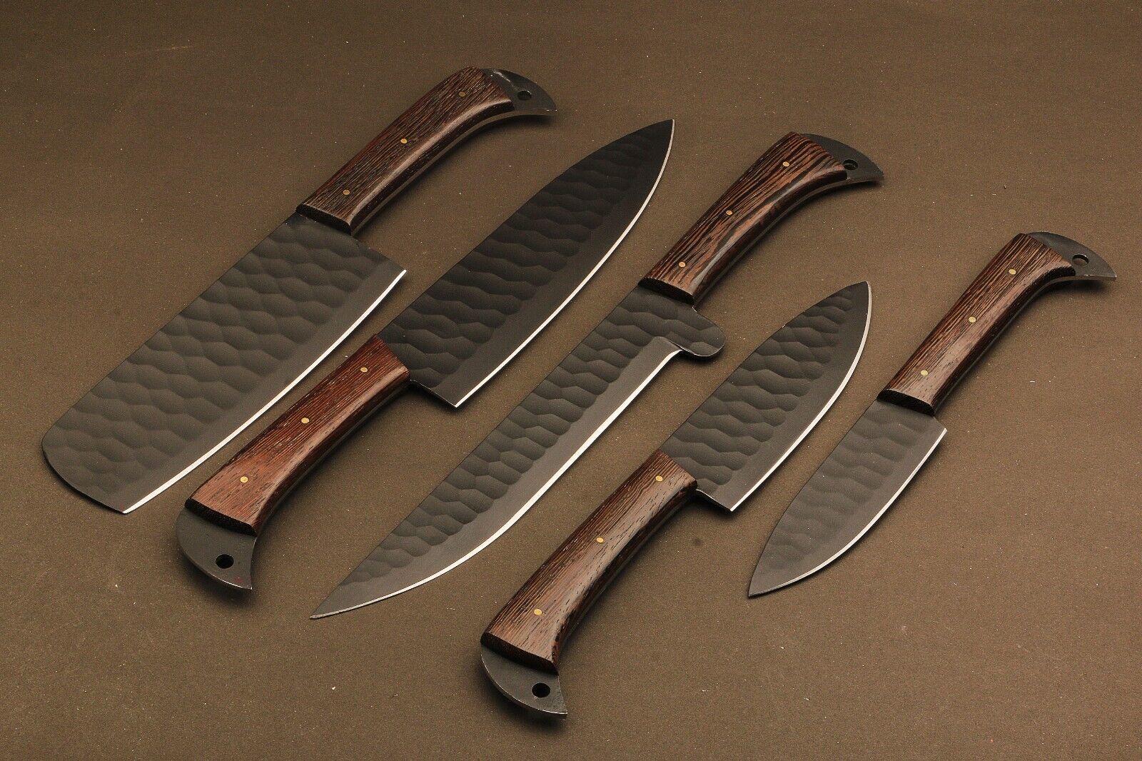 Professional Grade Handmade Damascus Chef Knives With Rosewood 1