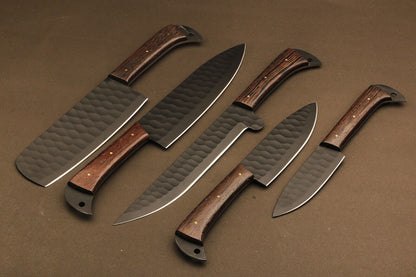 Professional Grade Handmade Damascus Chef Knives With Rosewood 1