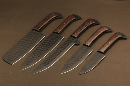 Professional Grade Handmade Damascus Chef Knives With Rosewood 3