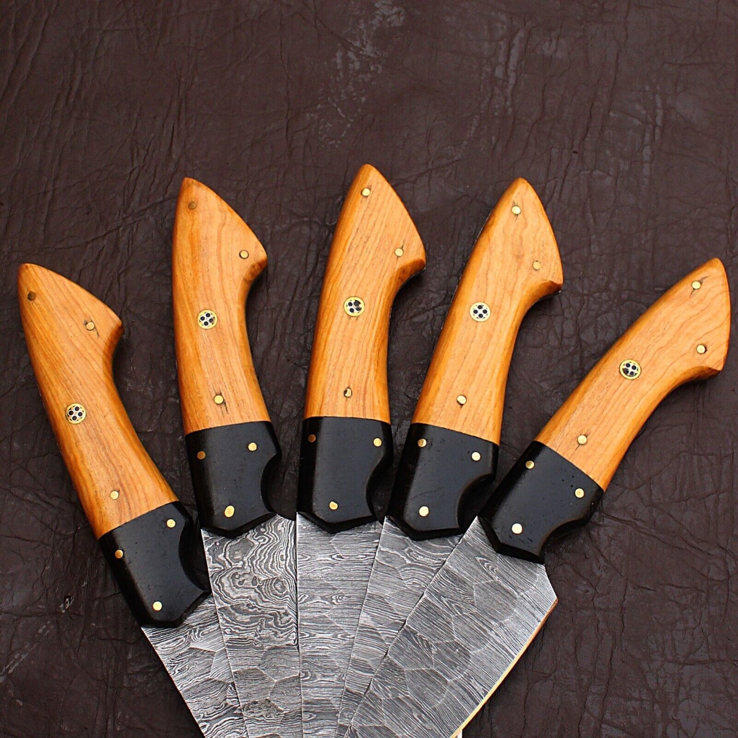 Custom Forged Damascus Knife Set For Cooking Chefs  BBQ 3