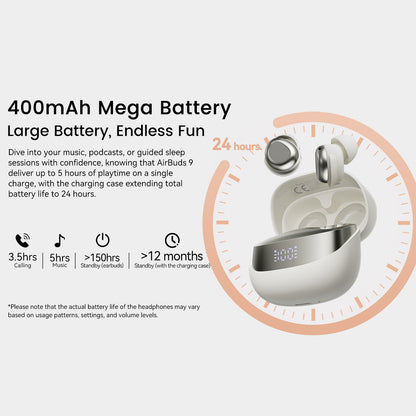 TWS Wireless Earphones Blackview AirBuds 9 Headset Touch Control Headphone 400mAh Bluetooth 54 With 4