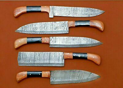 Handcrafted Damascus Steel Chef Knife Set  Elegant Rosewood Design 2