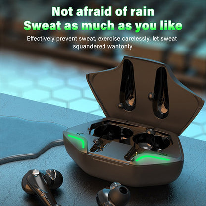 Gaming Wireless Bluetooth Earphones, In-Ear Headphones, Noise-Cancelling Airbuds, iOS and Android Universal