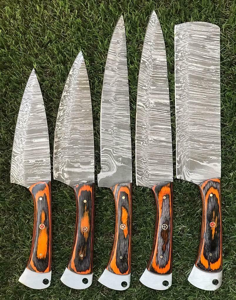 Twist Forged Damascus Steel Knives  5Piece Chef Knife Collection 2
