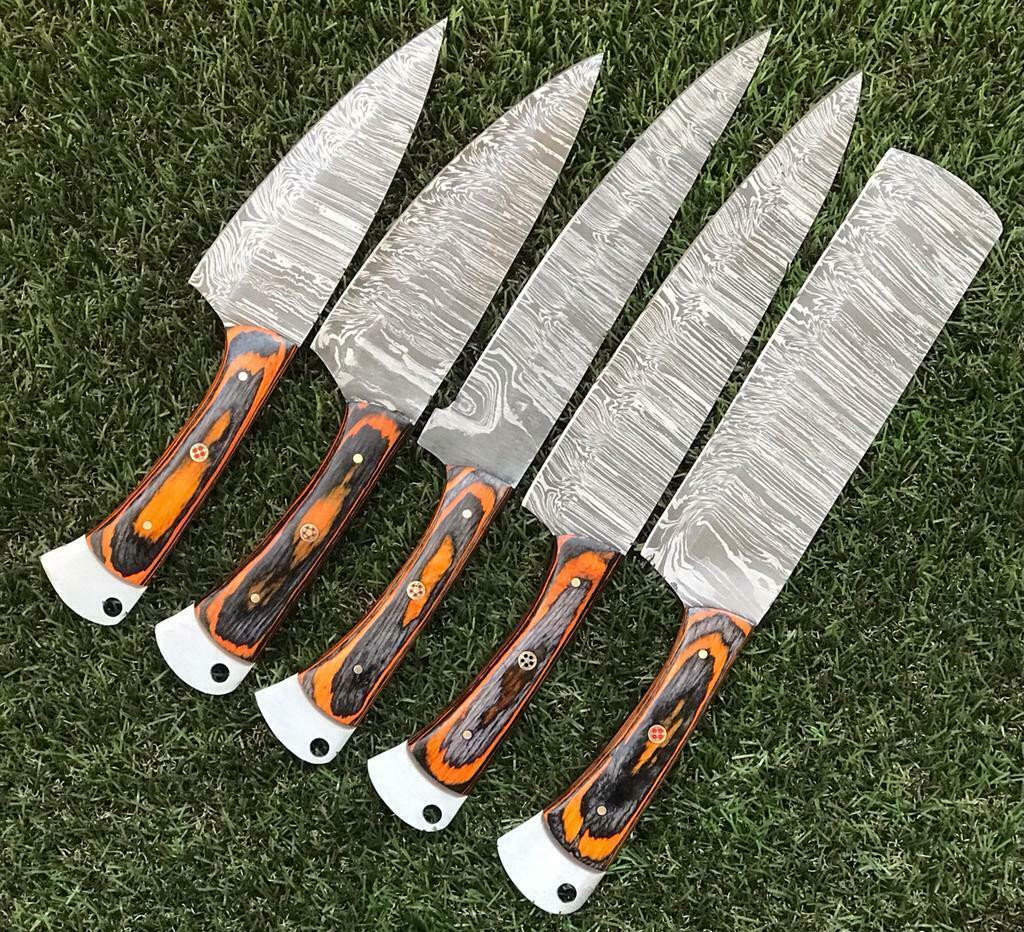 Twist Forged Damascus Steel Knives  5Piece Chef Knife Collection 3