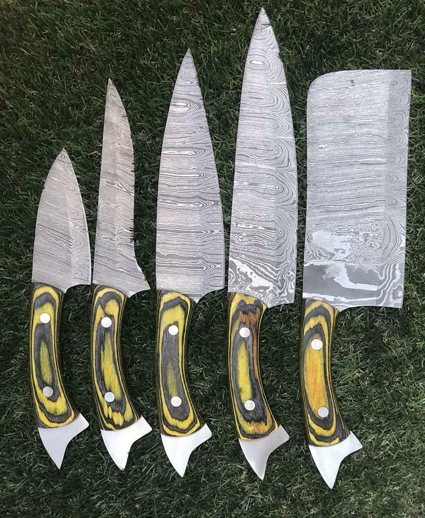 Forged Damascus Chef Knife Collection  9 To 13 Kitchen Set 2