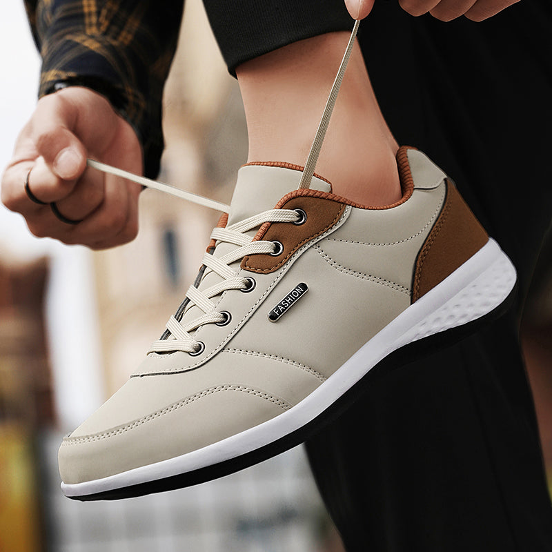Fashion Men PU Leather Shoes Sneakers Breathable Casual Shoes Trend Male Footwear NonSlip Leisure S 6