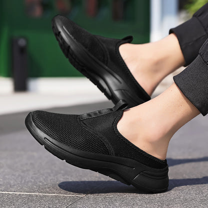 Breathable Men Flat Slip-On Half Slippers Running Shoes, Comfortable Sport Shoes Lightweight Walking Sneakers