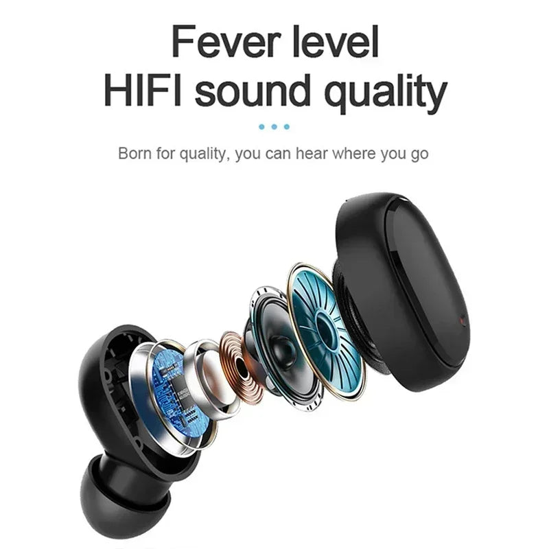 Touch Control Earbuds With Mic, TWS Wireless Bluetooth 5.1 Earphones