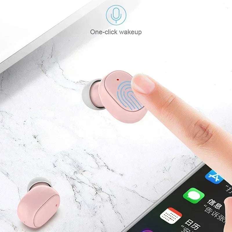 Touch Control Earbuds With Mic, TWS Wireless Bluetooth 5.1 Earphones