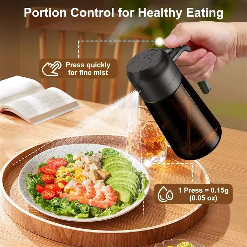 2in1 Glass Oil Dispenser And Sprayer  16oz Leakproof Olive Oil Bottle For Cooking Air Fryer BBQ  Ba 1