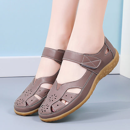 PU Leather Summer Flat Womens Shoes Outdoor Casual Beach Sandals Fashion Slippers Large Size Loafer 5