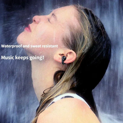 T75 Bluetooth 5.3 Wireless Bone Conduction Headphones, Clip Ear Noise Canceling Headset, HD Call Music Sports Gaming Ear