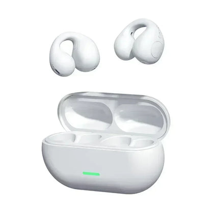 T75 Bluetooth 5.3 Wireless Bone Conduction Headphones, Clip Ear Noise Canceling Headset, HD Call Music Sports Gaming Ear