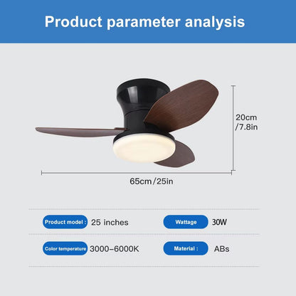 LED Ceiling Fan Light  Modern Nordic Ceiling Mounted Fan With Decorative Lighting For Living Room B 9