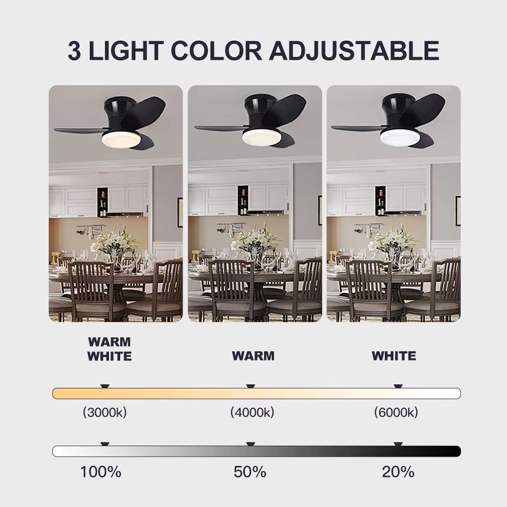 LED Ceiling Fan Light  Modern Nordic Ceiling Mounted Fan With Decorative Lighting For Living Room B 4