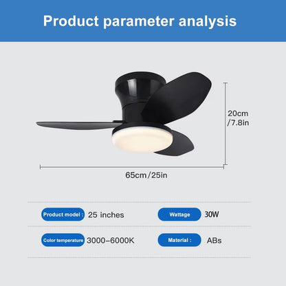 LED Ceiling Fan Light  Modern Nordic Ceiling Mounted Fan With Decorative Lighting For Living Room B 7