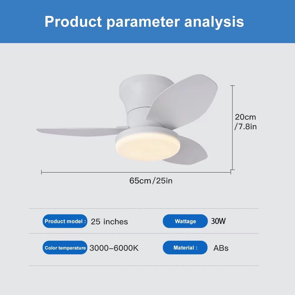 LED Ceiling Fan Light  Modern Nordic Ceiling Mounted Fan With Decorative Lighting For Living Room B 8