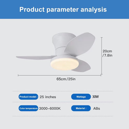 LED Ceiling Fan Light  Modern Nordic Ceiling Mounted Fan With Decorative Lighting For Living Room B 8