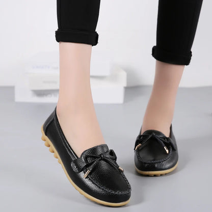 Genuine Leather New Woman Flats Shoes Ballet Flat Sneakers Soft Moccasins Ladies Boat Ballerina Espadrilles Creepers
