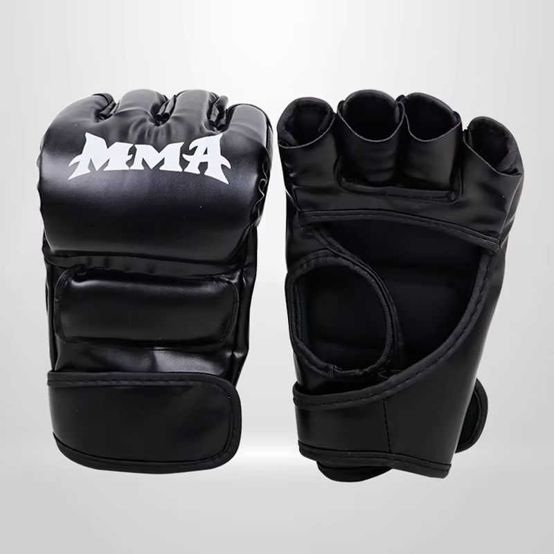 Professional HalfFinger Boxing Training Gloves  Leather Padded Gloves For Sandbag MMA  Sanda Practi 2